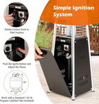 Portable Outdoor Tabletop Heater, 10,000 BTU with Tip-Over Protection & Crystal Glass Tube for Patio, Deck, Porch