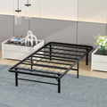 BestMassage Twin Metal Foldable Bed Frame Heavy Duty Steel Slats 6 Legs