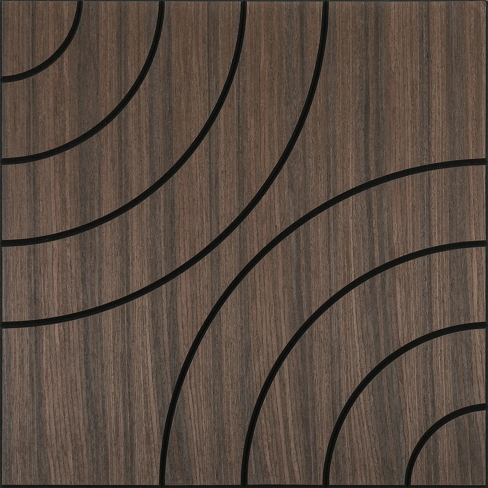 Acoustic Sound Absorbing 3D Wood Slat Self-Adhesive Peel and Stick Wall Panels Set of 4 for Interior Noise Reduction