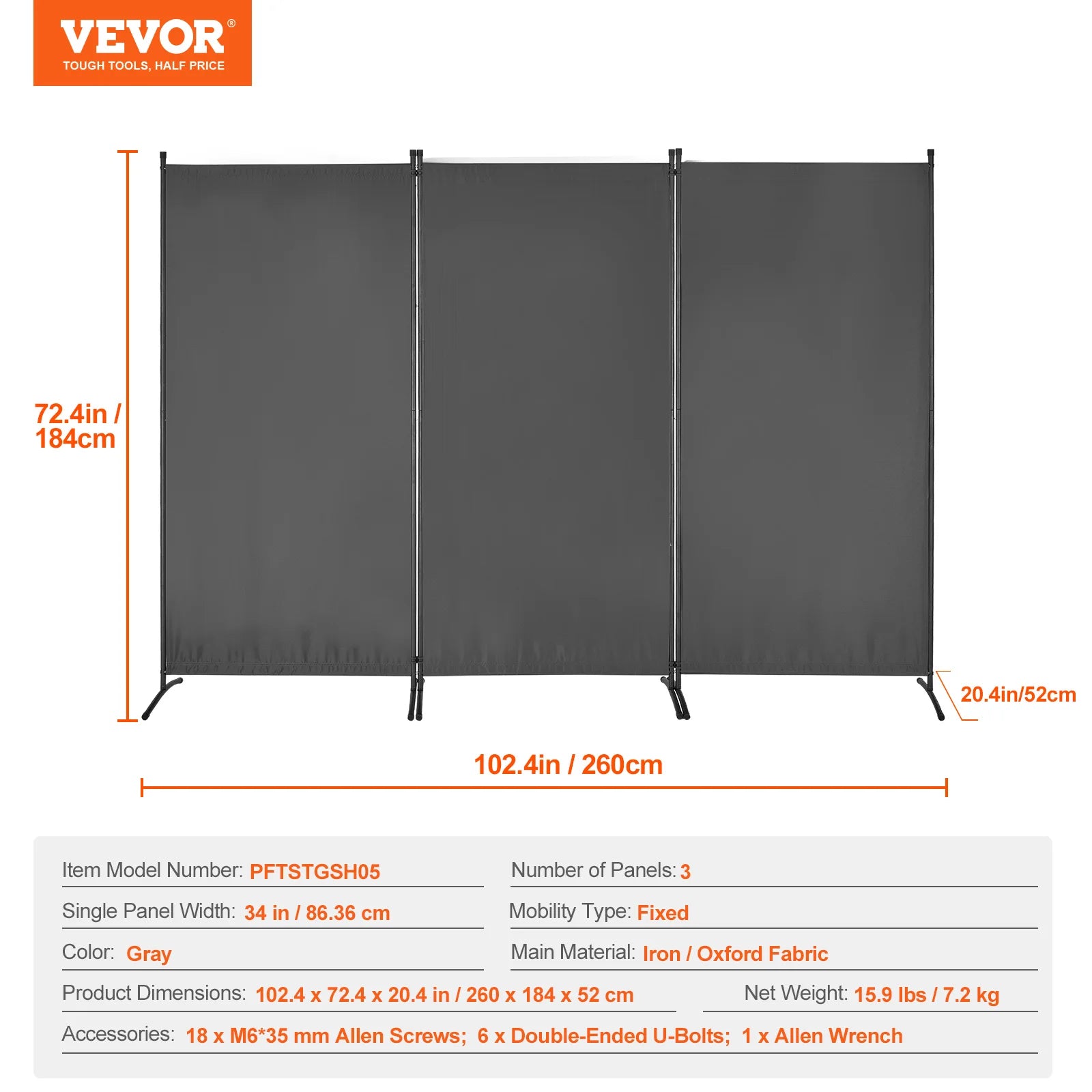 3/4/6 Folding Privacy Screen and Portable Freestanding