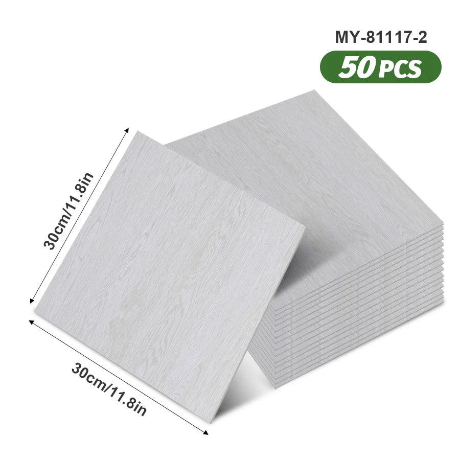 50pcs SXP Floor Sticker Peel and Stick 11.81x11.81in Self adhesive Wall Stickers Easy DIY 1.5mm thick Applies to any indoor
