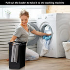 2 Section Sorter with Removable Laundry Bag and Top Shelf
