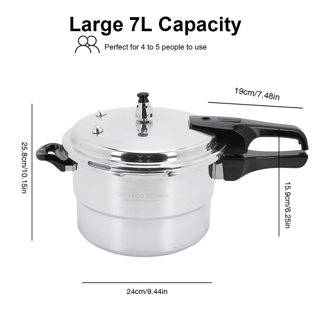 Aluminum Pressure Cooker with Steaming Plate