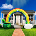 14ft Long 10 FT Tall St Patrick Inflatable Rainbow Arch with LED Lights
