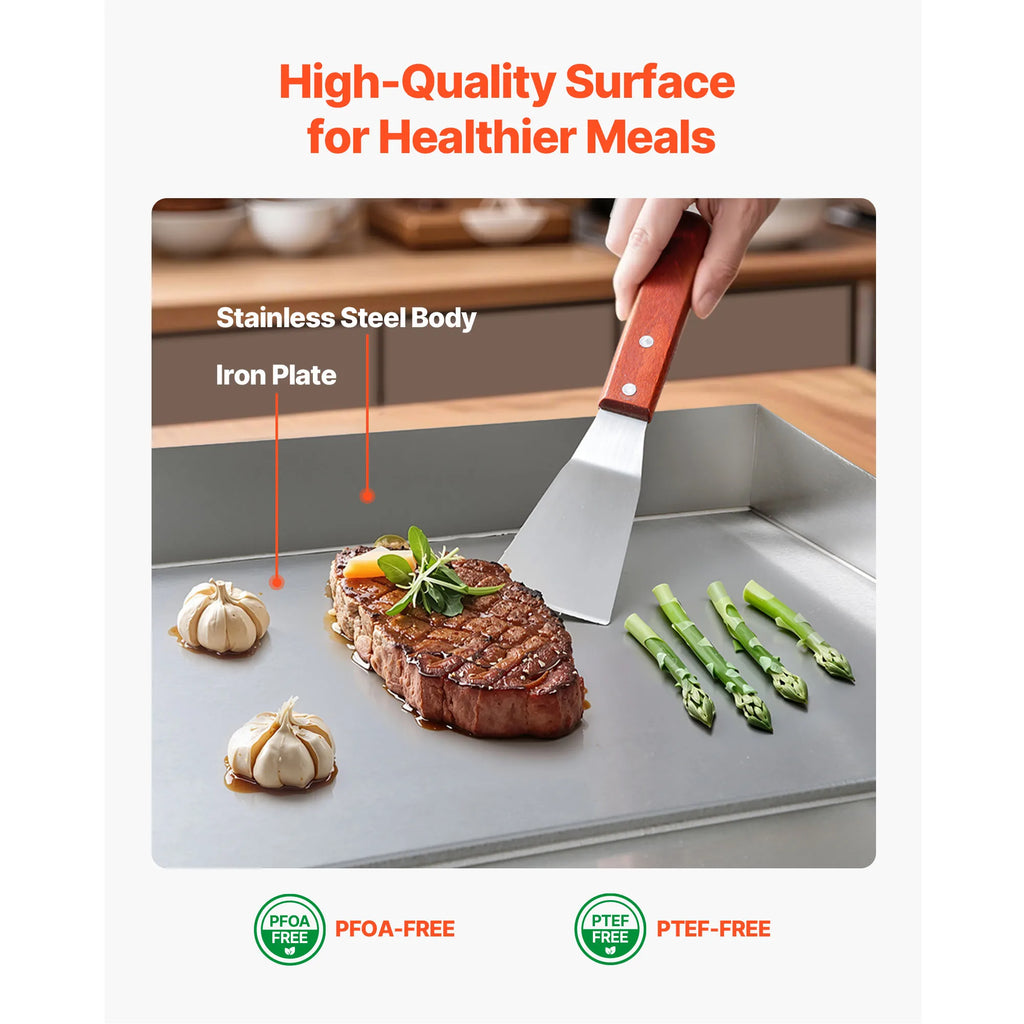 Commercial Electric Griddle, Adjustable Temp Control