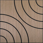 Acoustic Sound Absorbing 3D Wood Slat Self-Adhesive Peel and Stick Wall Panels Set of 4 for Interior Noise Reduction