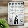 1PC Tin Sign 5-Star Bathroom