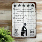 1PC Tin Sign 5-Star Bathroom