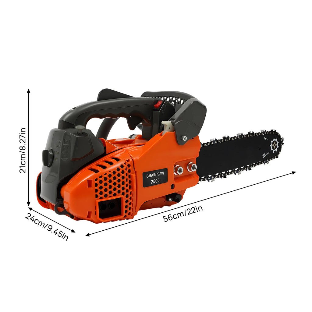 25.4cc Top Handle Chainsaw, 2-Stroke Engine