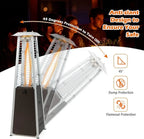 Portable Outdoor Tabletop Heater, 10,000 BTU with Tip-Over Protection & Crystal Glass Tube for Patio, Deck, Porch