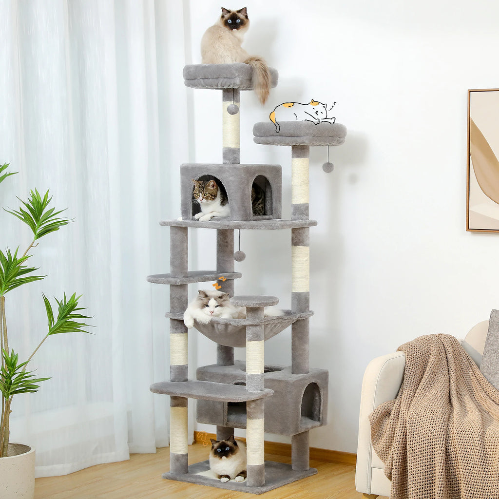 Large Cat Tree and Tower With Covered Scratching Post and much more