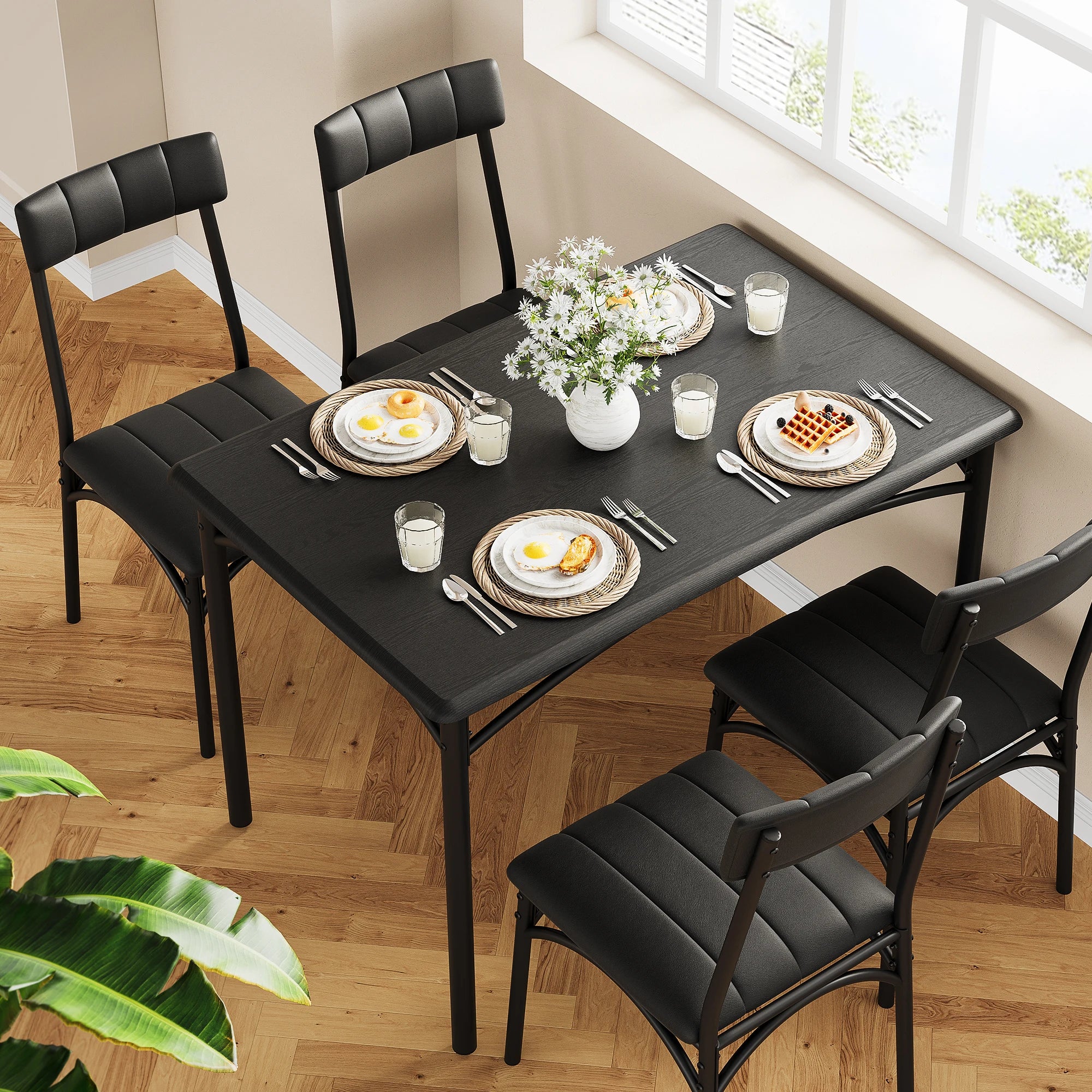 5-Piece Dining Table Set for 4,