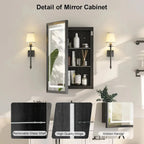 Recessed LED Medicine Cabinet with Dimmable Lights,