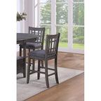 Contemporary 5pc Counter Height Dining Set, Round Table with Leaf & 4 Side Chairs