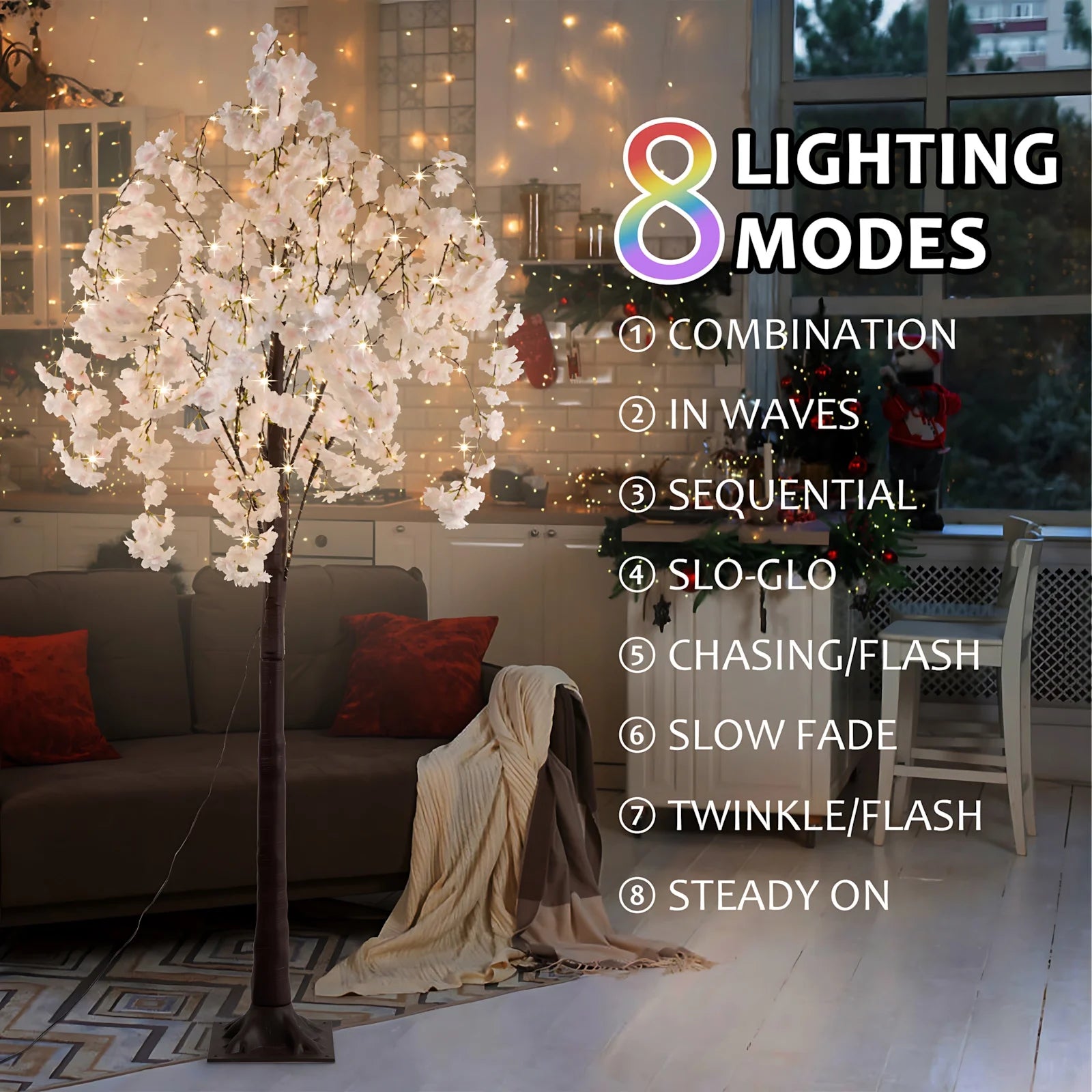Cherry Blossom Tree Light, 6ft