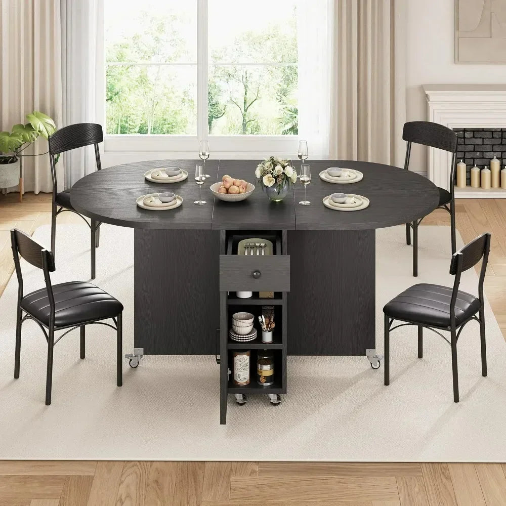Compact 4-Person Folding Dining Set: