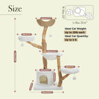 Large Cat Tree Tower with Scratching Post