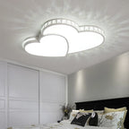 Modern Heart Shaped Ceiling Lights Crystal LED Flush Mount