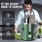 Compact Fruits Juicer,500W Juice Extractor Machine Wide Mouth 3” Feed Chute