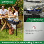 Burner Propane Gas Stove For Outdoor Cooking, 150,000 BTU