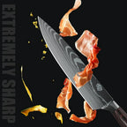 8 PCS Kitchen Stainless steel Laser Damascus Japanese Santoku Cleaver Slicing Utility Chef Knife