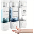 Wall-mounted Soap Dispenser, Shower Gel Dispenser, 3-in-1 Shampoo and Conditioner Dispenser