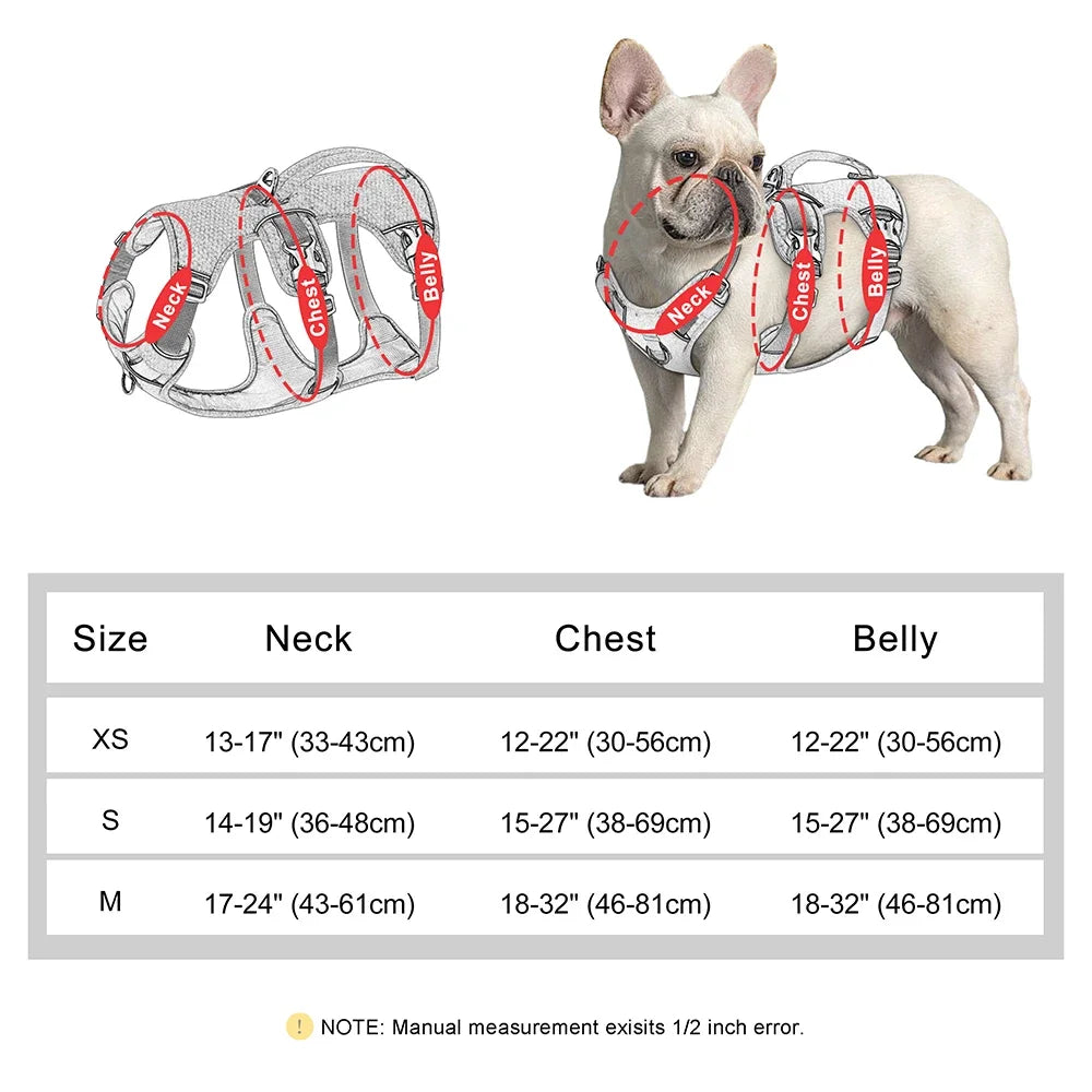Reflective Dog Harnesses Durable Vest With Handle Adjustable