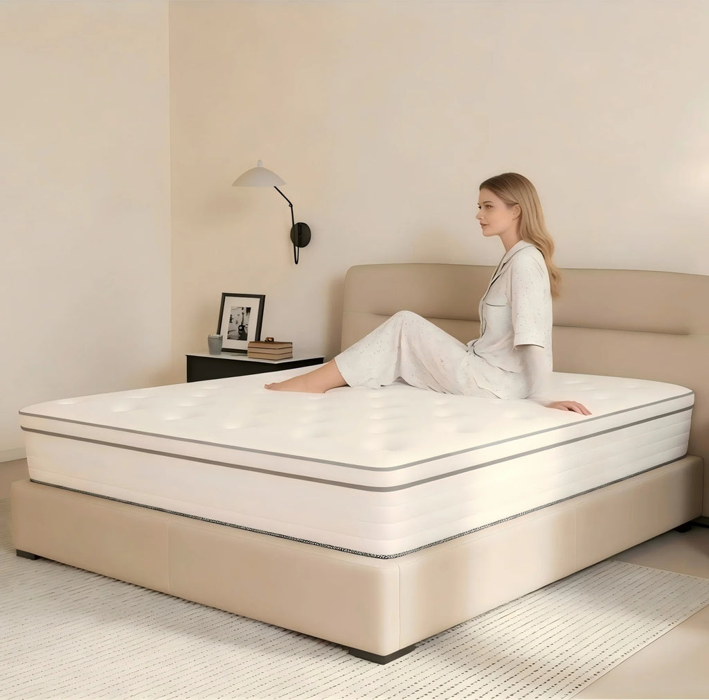12 Inch Queen King Full Twin Mattress in a Box with  Memory Foam & Pocket Springs, Motion Isolation, Pressure Relief