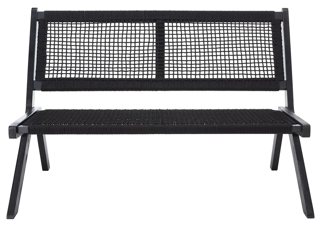 Natural Wood & Rope Foldable Bench Outdoor Patio Garden 48in, Customized