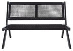 Natural Wood & Rope Foldable Bench Outdoor Patio Garden 48in, Customized