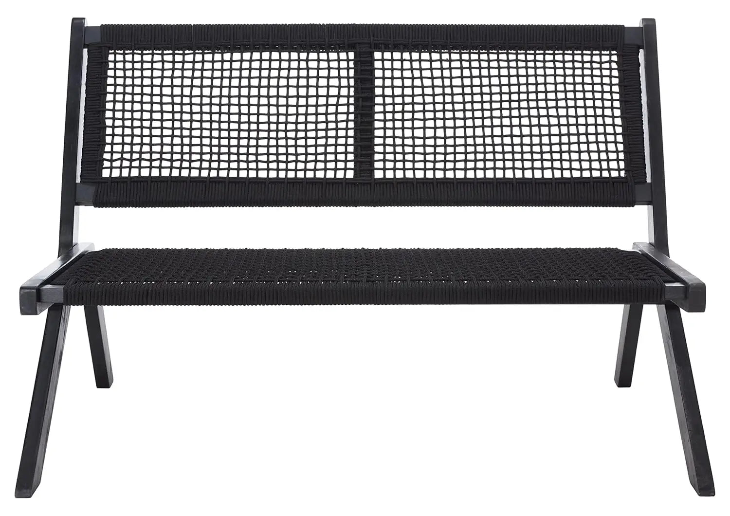 Natural Wood & Rope Foldable Bench Outdoor Patio Garden 48in, Customized