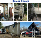 Telescopic Ladder 6.2m with Detachable Hooks & Extendable Steps,