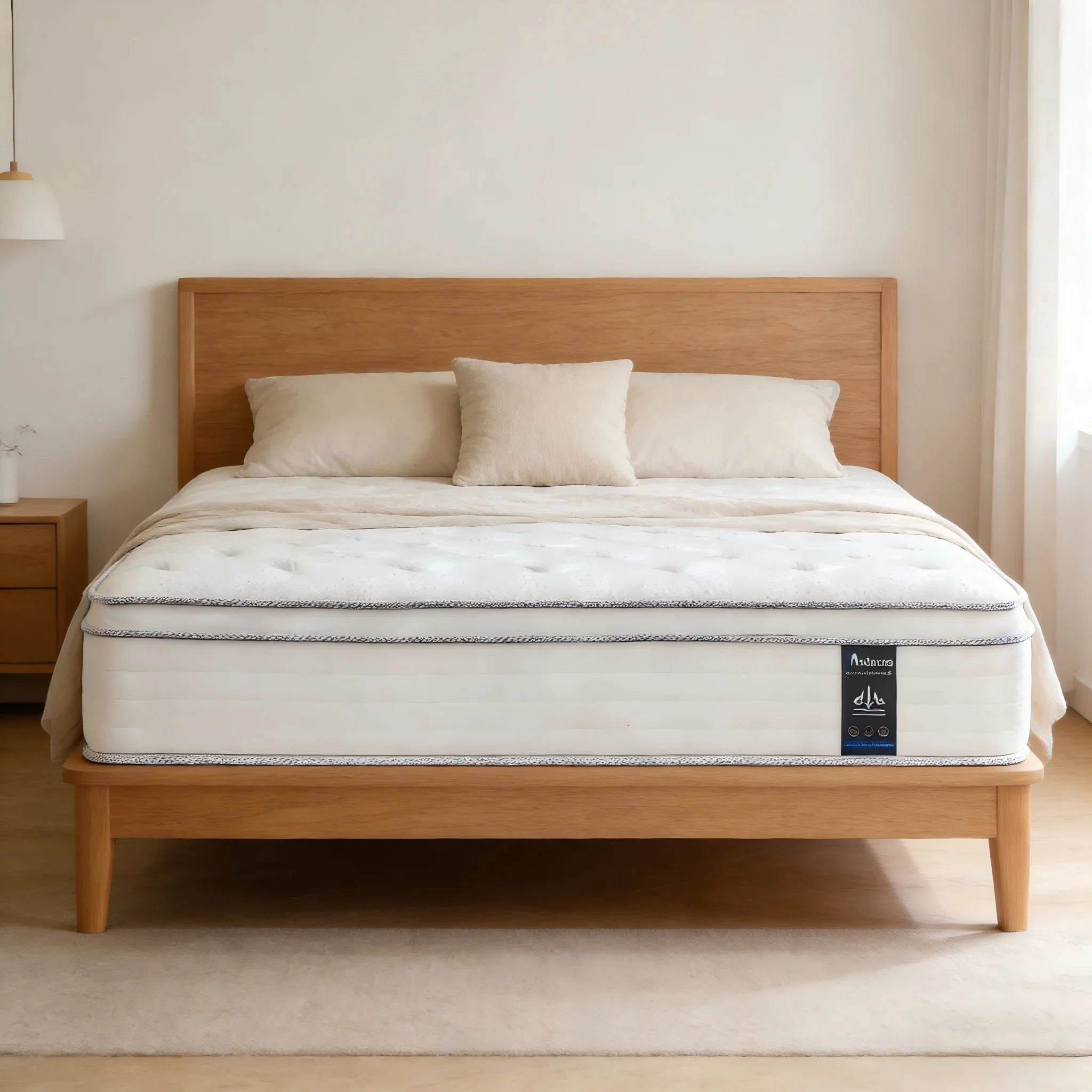 12\10\14 Inch Queen and King Full Size Hybrid Mattresses in a Box | Medium Firm Memory Foam and Individual Pocket Springs