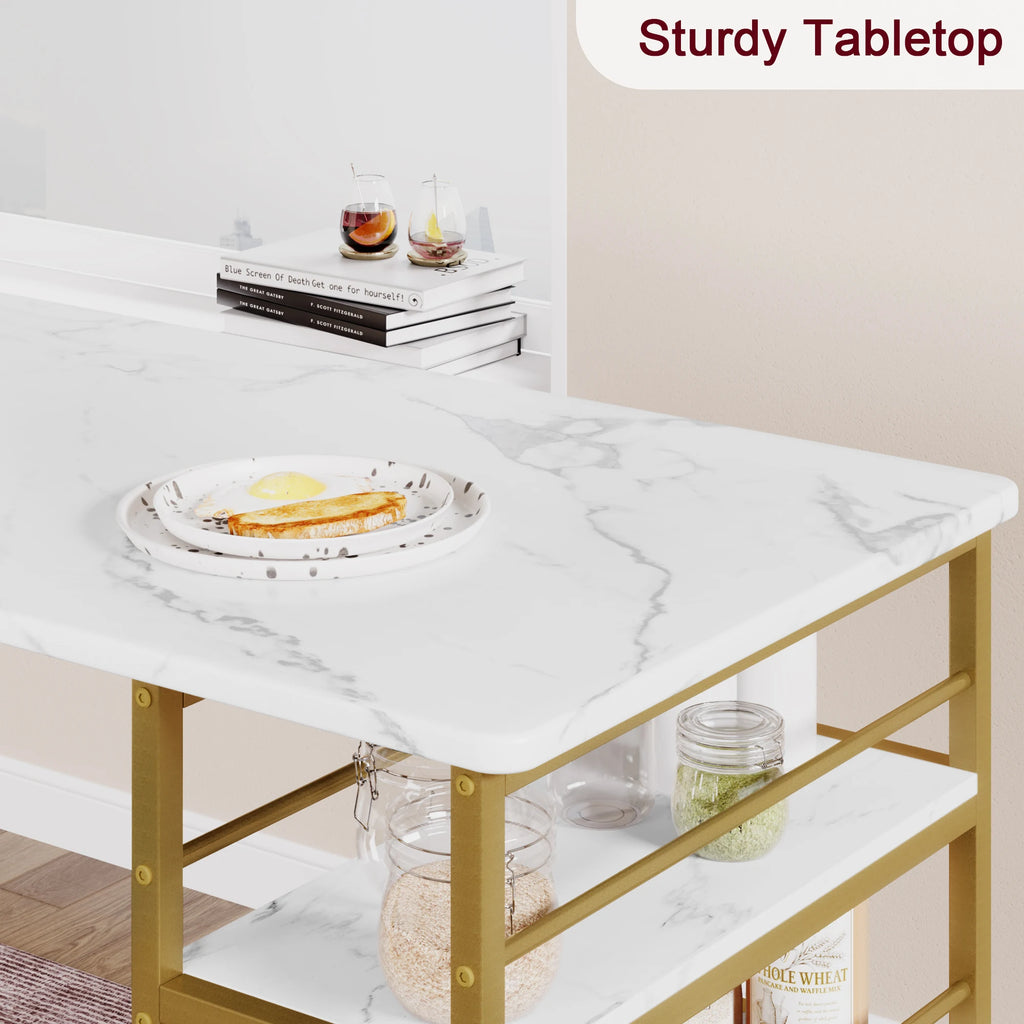 3 Pieces Dining Room Table Set Counter Height Kitchen Table and Chairs