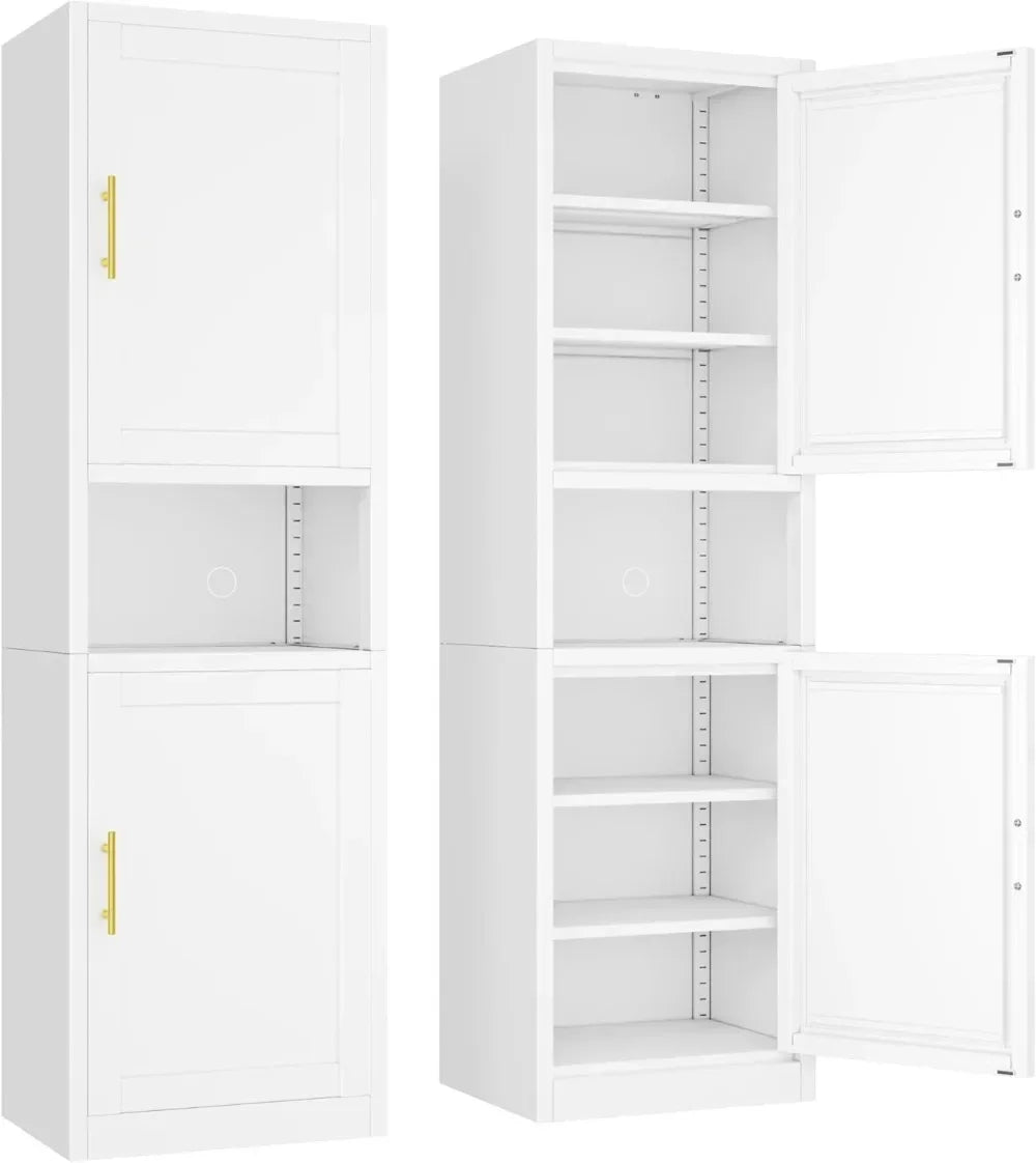 66.93" Tall Metal Storage Cabinet with 4 Adjustable Shelves,