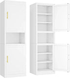 66.93" Tall Metal Storage Cabinet with 4 Adjustable Shelves,