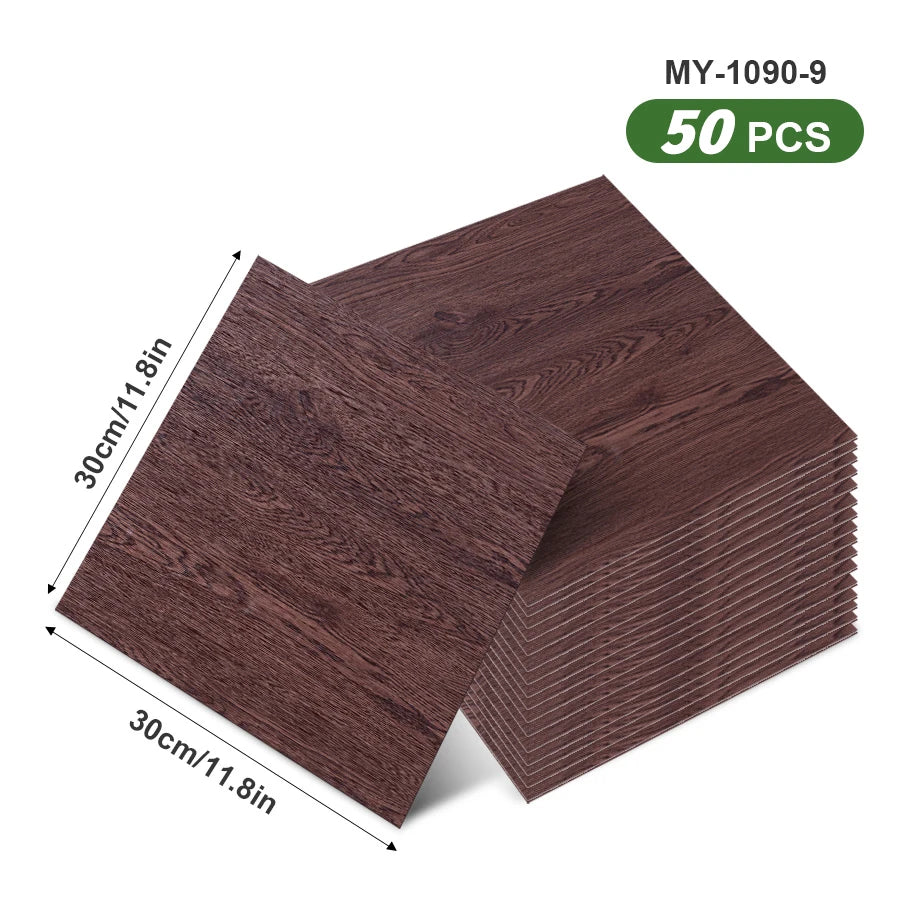 50pcs SXP Floor Sticker Peel and Stick 11.81x11.81in Self adhesive Wall Stickers Easy DIY 1.5mm thick Applies to any indoor
