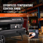 Kerosene Forced Air Heater Portable Torpedo Diesel Space Heater with Thermostat Tank Energy-Efficient heavy-duty Heater
