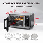TOSHIBA 6-in-1 Inverter Microwave Oven Air Fryer Combo MASTER Series - Broil, Convection, Speedy Combi, 27 Auto Menu