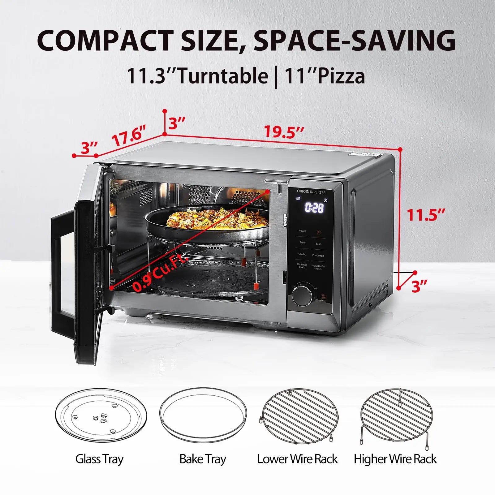 TOSHIBA 6-in-1 Inverter Microwave Oven Air Fryer Combo MASTER Series - Broil, Convection, Speedy Combi, 27 Auto Menu