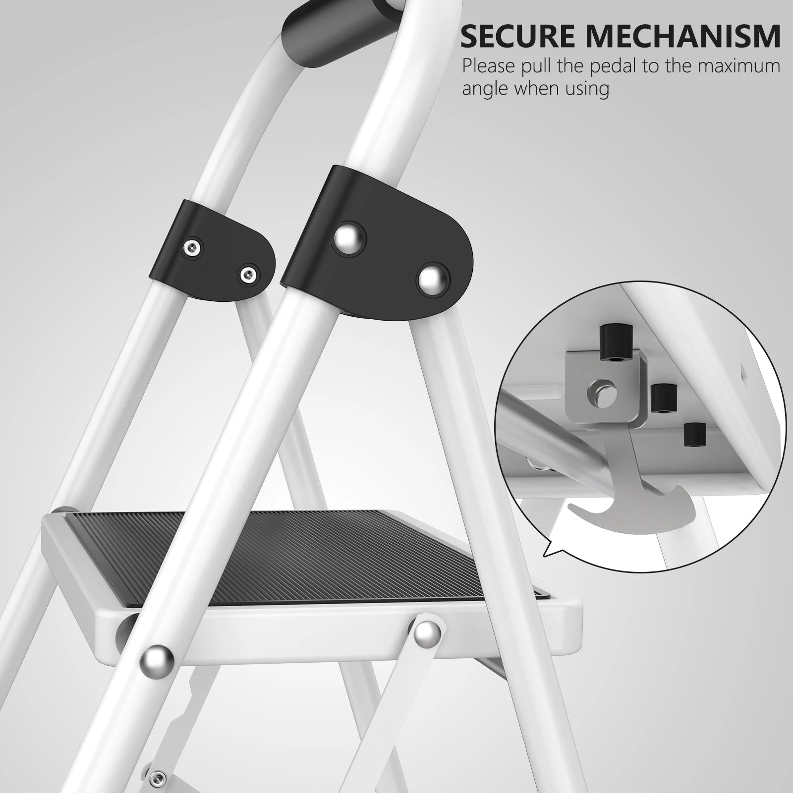 Folding Step Stool with Anti-Slip Pedal 330lbs Capacity