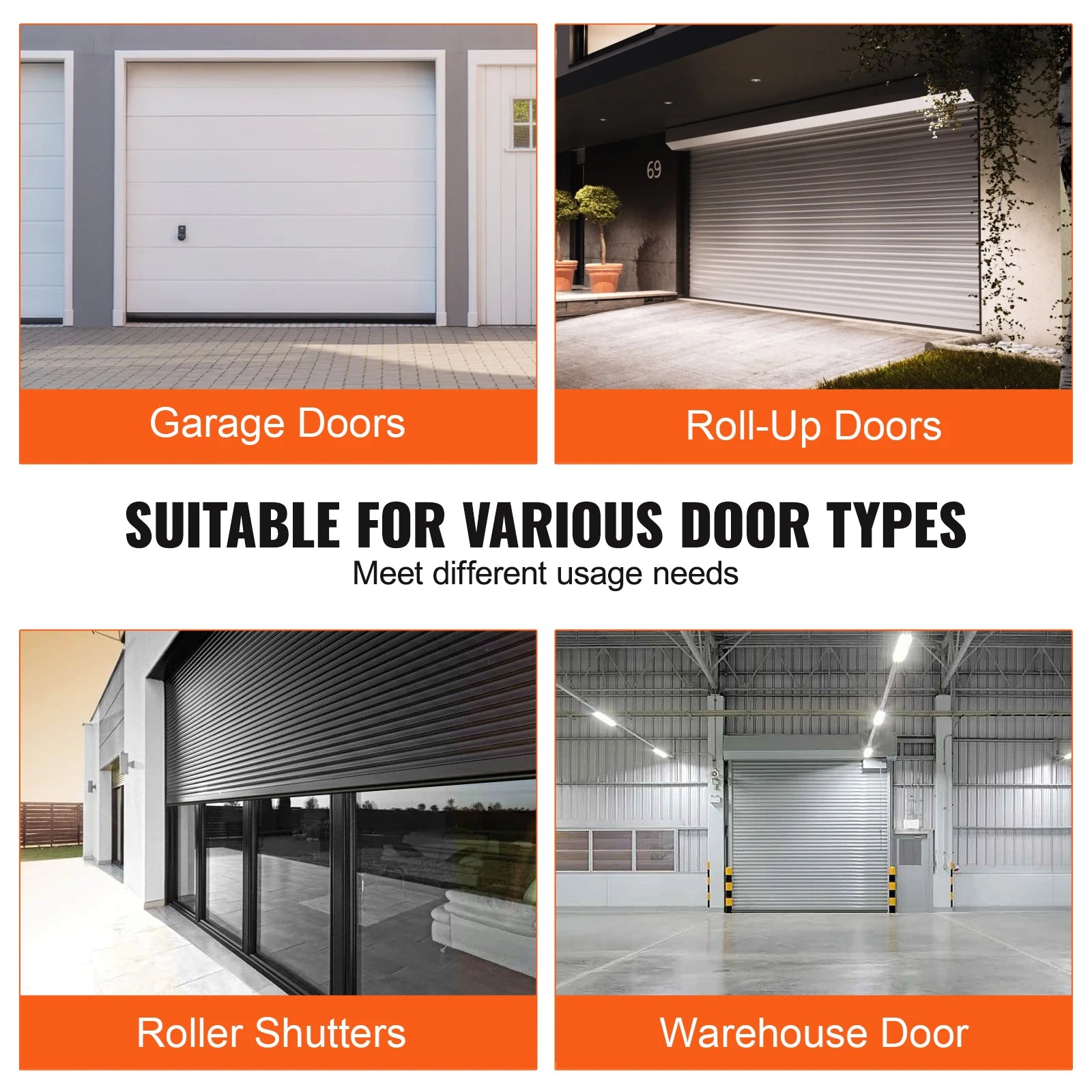 3m 4.8m 6m Garage Door Seals Bottom Rubber U Shape