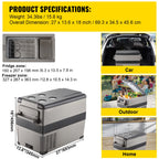 20L 22L 35L 45L 55L Car Refrigerator Mini Fridge Freezer Portable Compressor Cooler DC 110-240V Ice Box for Camping