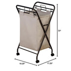 7172 Rolling Laundry Hamper with HeavyDuty Canvas Bag