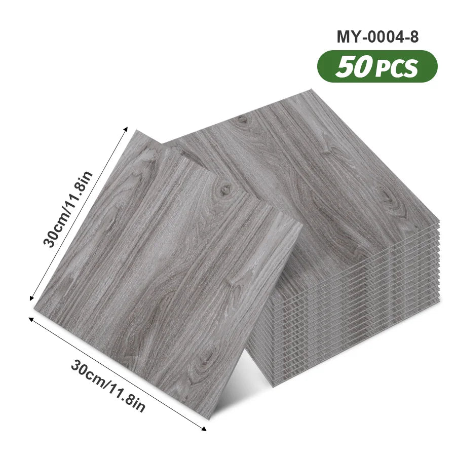 50pcs SXP Floor Sticker Peel and Stick 11.81x11.81in Self adhesive Wall Stickers Easy DIY 1.5mm thick Applies to any indoor