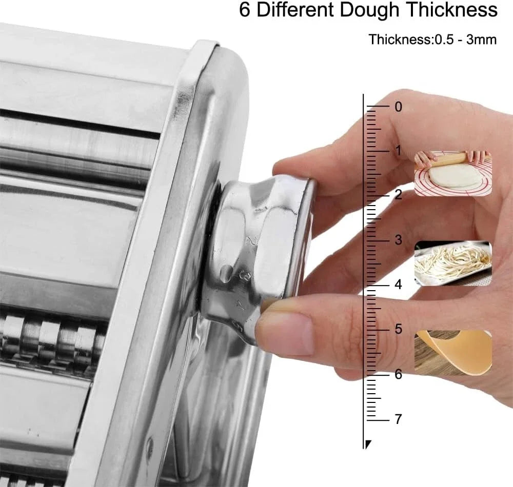 Stainless Steel Pasta Maker Machine Adjustable Noodle