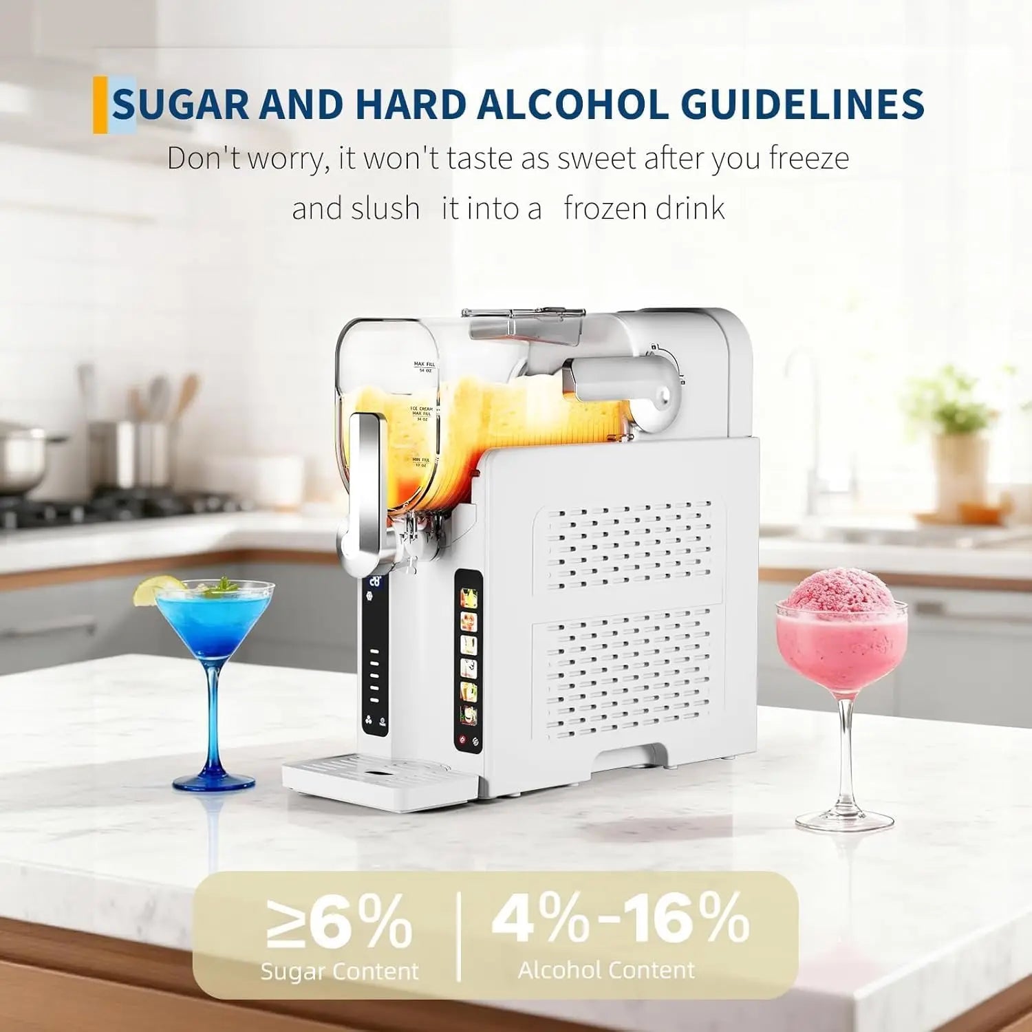 No Ice Needed Frozen Drink Maker with LED Display & 6 Pre-Set Programs