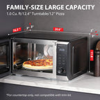 TOSHIBA Microwave Oven Air Fryer Combo 1.0 cu.ft - Inverter, Convection, Broil, Humidity Sensor, Mute, 27 Auto Menus