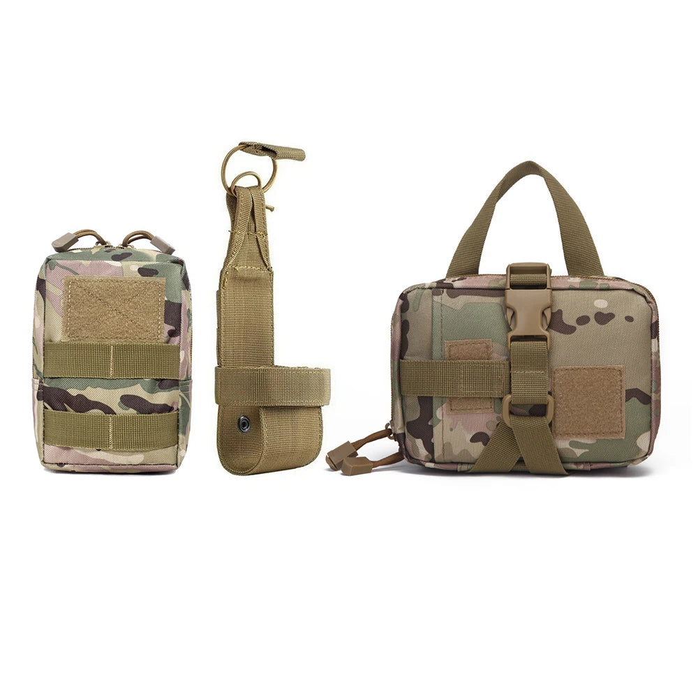 Set Molle Pouches Belt Attaching on Harness