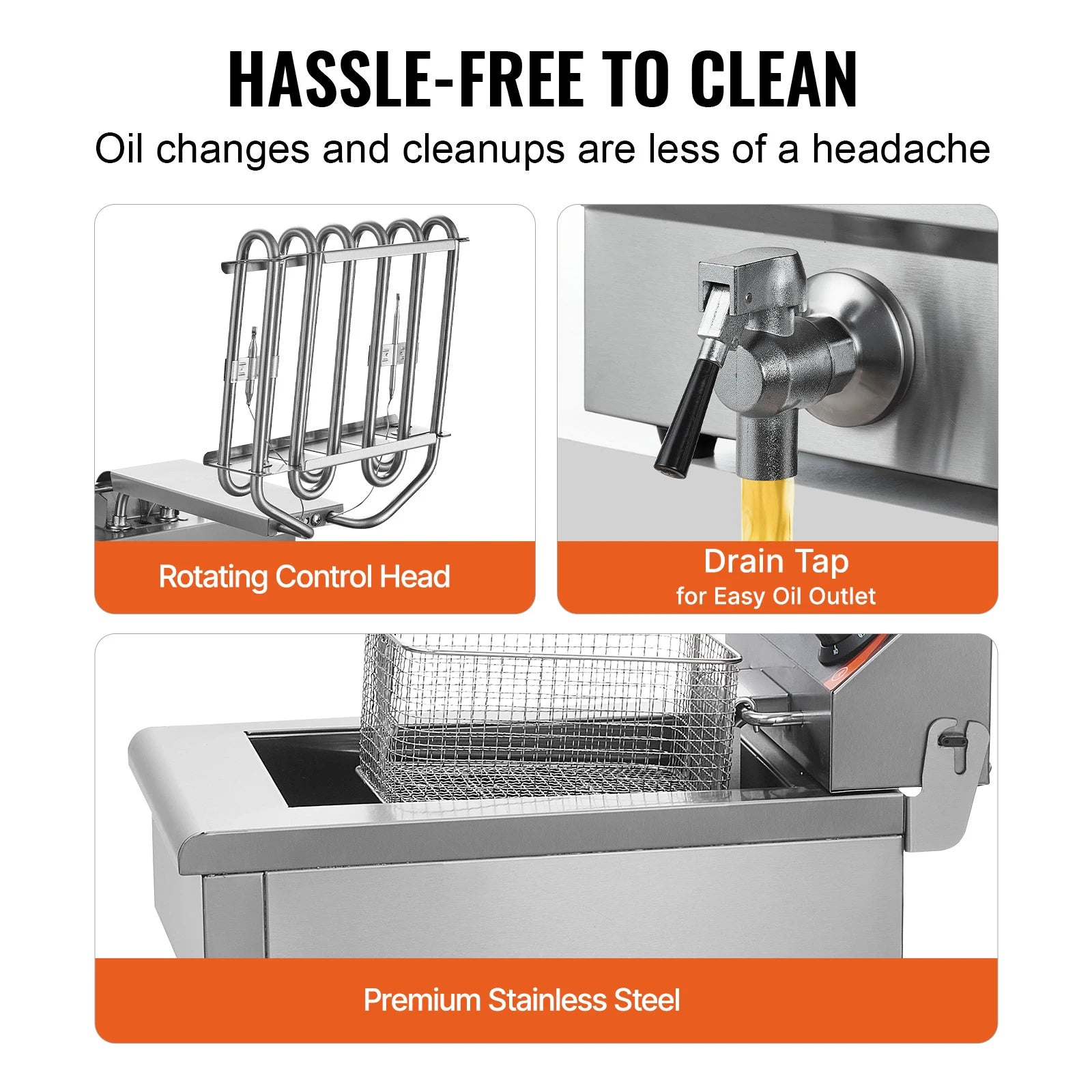 12L Electric Deep Fryer w/Dual Baskets